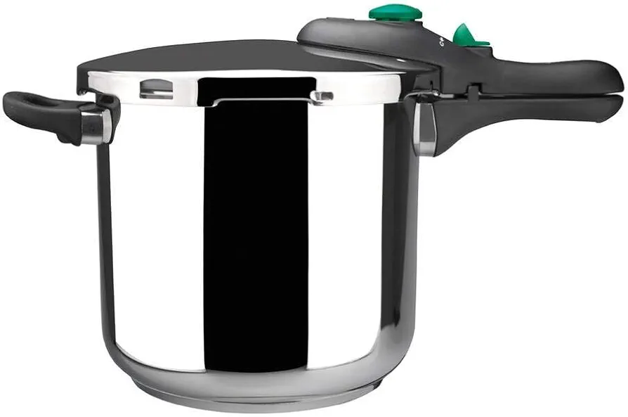 MAGEFESA ® Dynamic olla a presión Súper rápida de 7.5 litros, fabricada en acero inoxidable 18/10, apta para todo tipo de cocinas, incluido inducción, 5 sistemas de seguridad, fácil uso, express