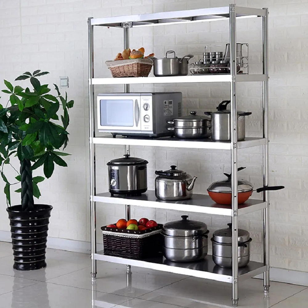 Estante organizador de cocina de 5 niveles con soporte para microondas para almacenamiento doméstico de 120 cm