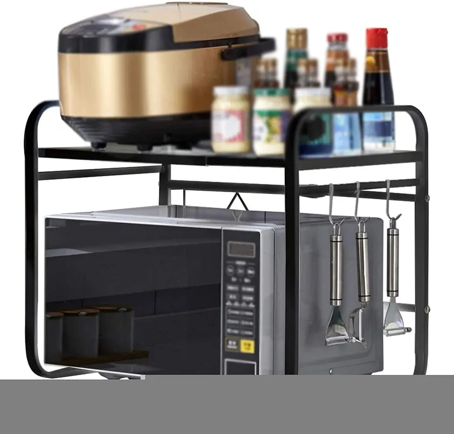 TBGJSYY Soporte microondas Organizador Cocina Estante microondas Estante para Horno de microondas, Estante Extensible para microondas, Estante de Almacenamiento para encimera, estantes retráctiles d