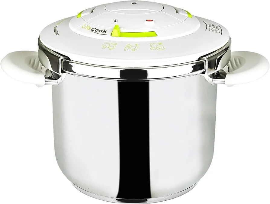 Olla a presion 22 cm 6,5 L LIFECOOK acero inoxidable