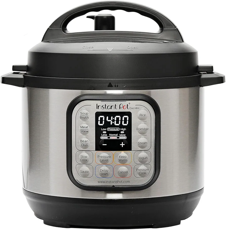 Instant Pot Duo Olla Inteligente 7 en 1, Olla a Presión, de Cocción Lenta, Arrocera, Sartén, Yogurtera, Vaporera y Calentador de alimentos - 3L, Acero inoxidable