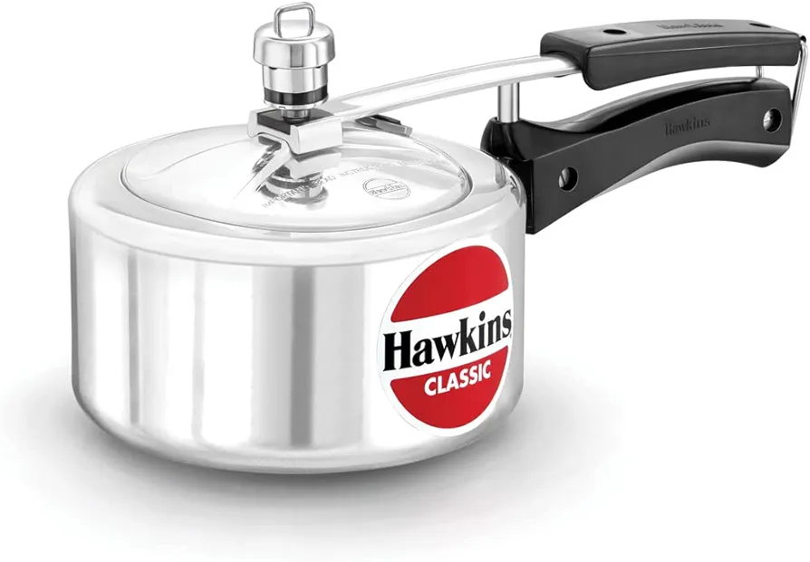 Hawkin Classic CL15 1.5 litros olla a presión de aluminio nuevo mejorado, pequeño, Plata 1.5-Liter plata