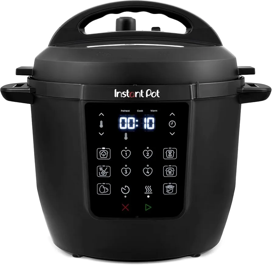 Instant Pot 5.7L Multicocina 7 en 1 Olla a Presión, Olla de Cocción Lenta, Vaporera, Salteadora, Yogurtera, Cocedora de Huevos y Calentadora de Alimentos, Olla Interior de Acero Inoxidable, Negra