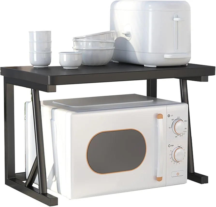 YFWOKSL Rejilla para Horno microondas, Organizador de encimera de Cocina, Soporte para microondas, Rejilla para Horno microondas, Estante expandible para microondas para encimera de Cocina, Organiza