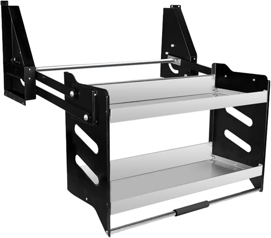 Organizador de armario extraíble con estantes extraíbles para electrodomésticos de cocina, soporte de carga de 30 kg (tamaño: 860 x 280 x 530 mm)