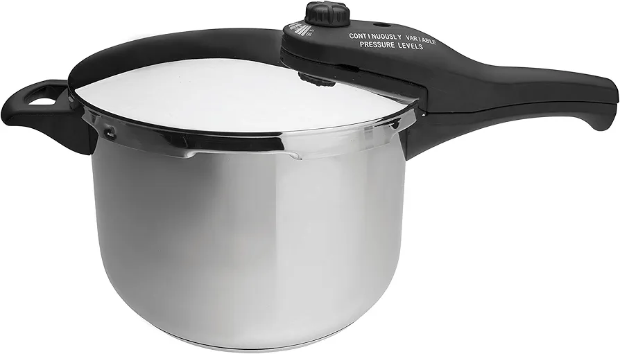 Lacor 71866-Olla a presión Tempo, 6 L, Acero Inoxidable 18/10, Plateado, 22 cm