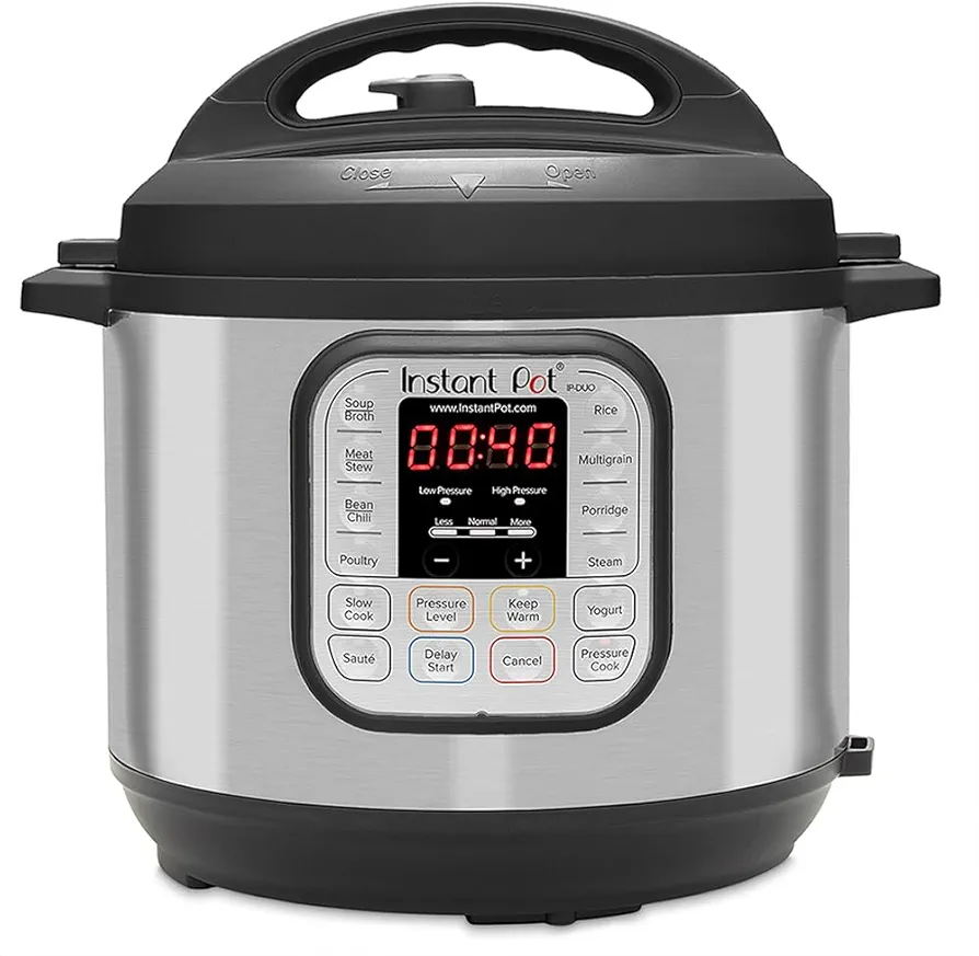 Instant Pot Olla Eléctrica a Presión Ip Duo80, V2 de 8 L, 7 en 1, de 1200 Vatios y con Exterior y Recipiente Interior de Acero Inoxidable