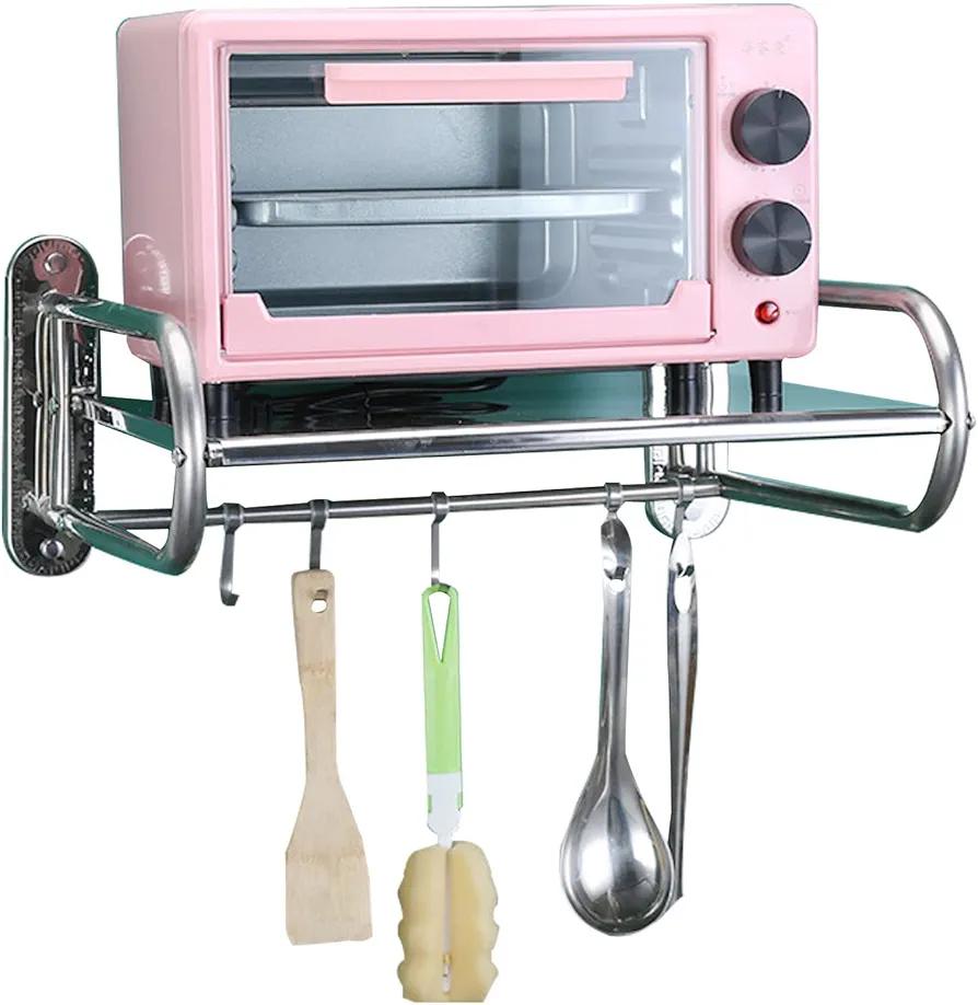 Estante de Almacenamiento para microondas, Estante de Pared, Soporte para Horno microondas, Estante para ollas, Cacerola, Organizador, Soporte multifunción para Cocina, microondas, Horno, en