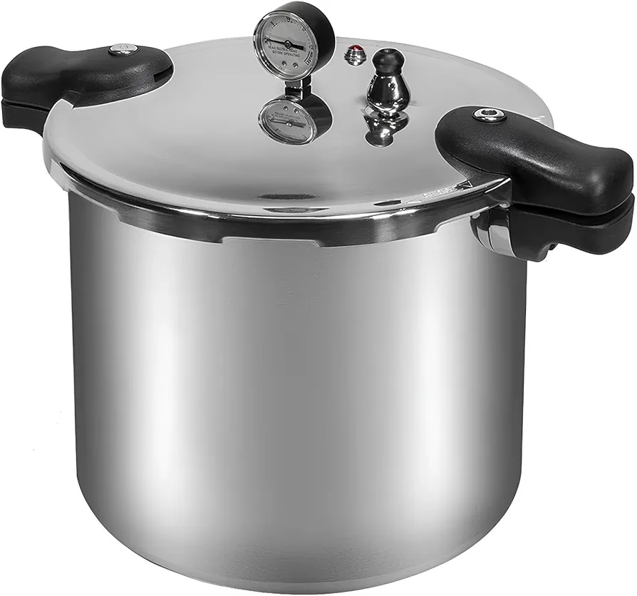 DYHQQ Olla A Presión De Aluminio para Conservas con Manómetro Y A Prueba De Explosiones, Olla A Presión De Gran Capacidad De 22 L para Cocina A Gas, Utensilios De Cocina De Cocción Rápida