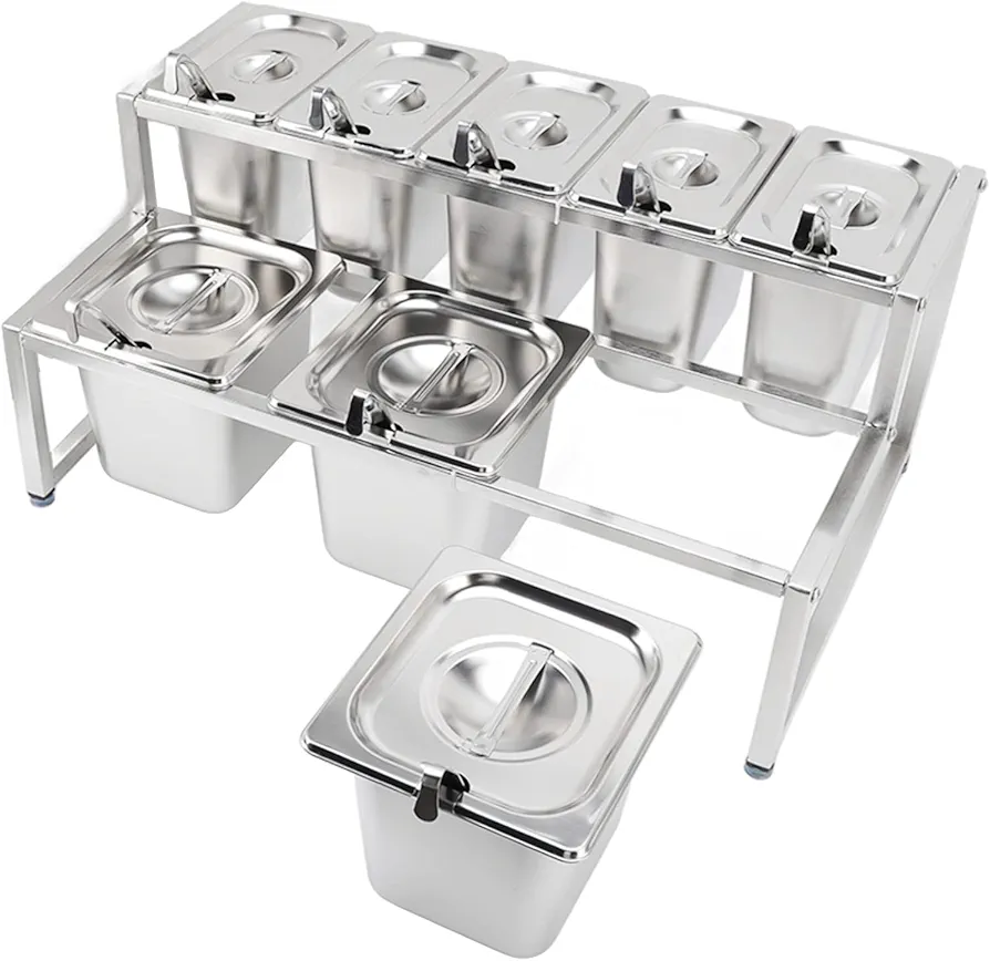 Soporte para Mermelada Encimera Inclinado Condimento Especias Herramientas Especias Soporte para Condimentos Salsa Frutas Ingredientes Desmontable (Tipo 9 3x2.2L Bote 5x1.6L Bote)