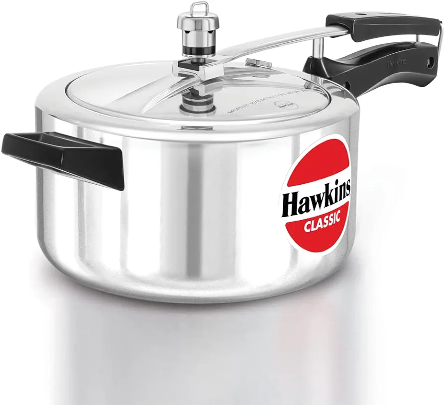 Hawkin Classic CL15 1.5 litros olla a presión de aluminio nuevo mejorado, pequeño, Plata 4-Liter plata