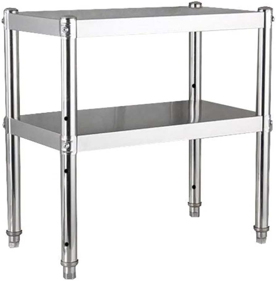 WLABCD Estante de baño de cocina, gabinete de cocina Estante para microondas Acero inoxidable 2 capas 3 pisos Cocina montada en el piso Estante de almacenamiento Estante doble Superficie del gabinete