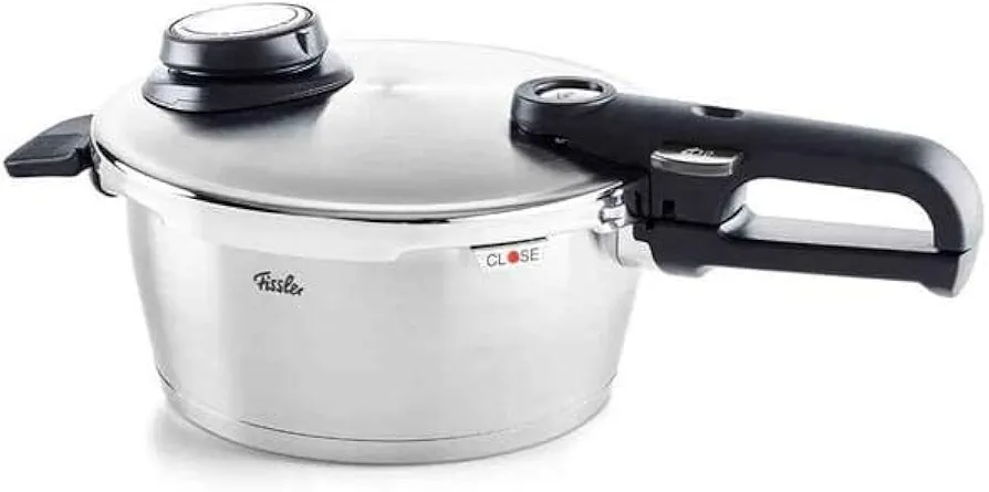 Fissler Vitavit Premium Olla a presión de 3,5 L y 22 cm de diámetro, acero inoxidable, 4 niveles de cocción, incluye accesorio de cocción al vapor, inducción