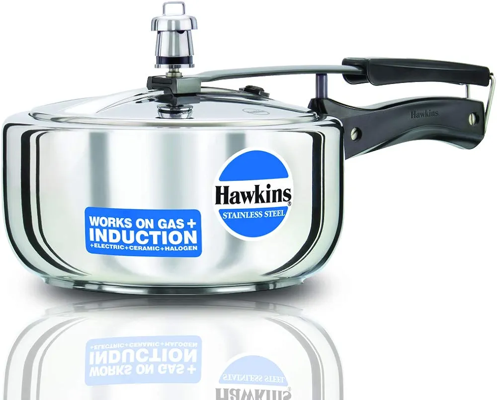 Olla a presión de acero inoxidable Hawkins modelo B60 de 3 litros